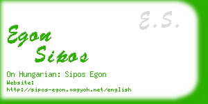 egon sipos business card